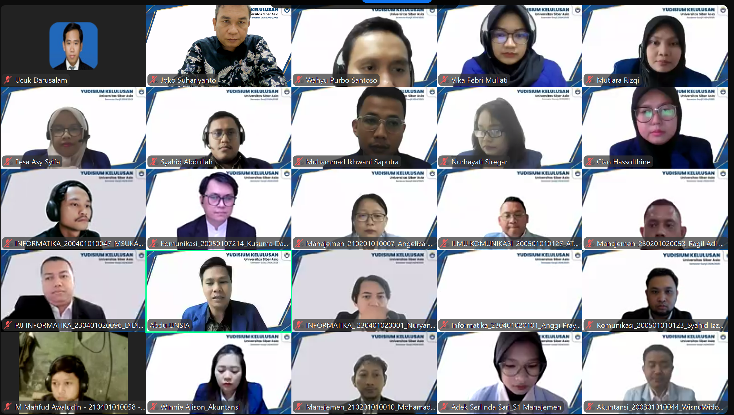 Yudisium Ketiga Universitas Siber Asia