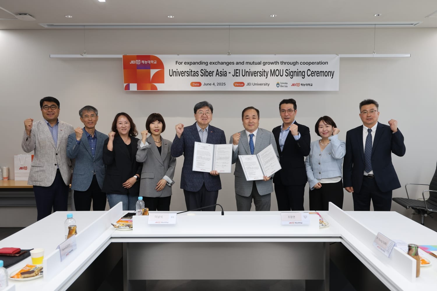 MoU : Universitas Siber Asia dan JEI University, Korea Selatan